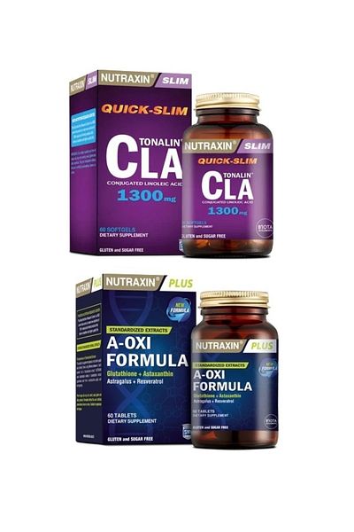 Nutraxin Tonalin Cla 1300 Mg 60 Capsules + A-Oxi Formula 60 Capsules