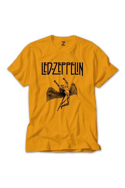 Z zepplin Κίτρινο T-shirt με σχέδιο Led Zeppelin Lcarus
