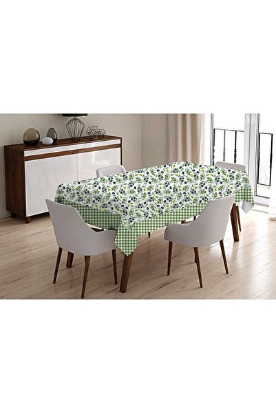 UVA HOME Özel Tasarım  Dijital Baskılı Zeytin Desenli Masa Örtüsü