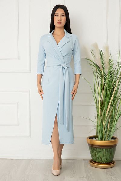 PULLIMM Rochie de seară scurtă, cu decolteu dublu, cu cravată în talie 3796