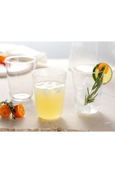 English Home Hira Cam 3'lü Meşrubat Bardağı 250 Ml Şeffaf