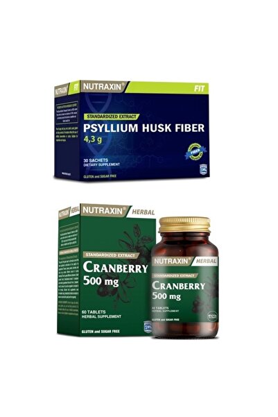 Nutraxin Psyllium Husk Fiber 30 Saşe + Cranberry 500 Mg 60 Tablet