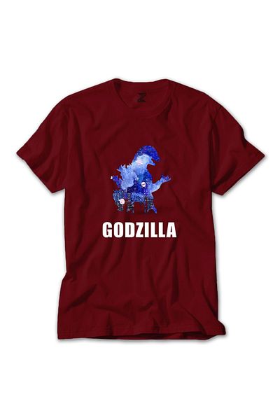 Z zepplin Κόκκινο T-shirt Godzilla In City