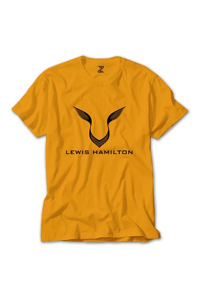Z zepplin Κίτρινο μπλουζάκι με λογότυπο Lewis Hamilton