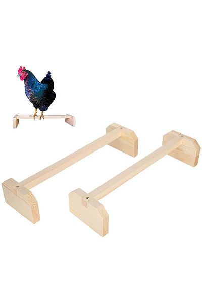 Alyones Set of Two 40 X 12 X 8cm Wooden Chickens Roosting Stand, Large Bird Stand, Pet Chicken For Large Bird