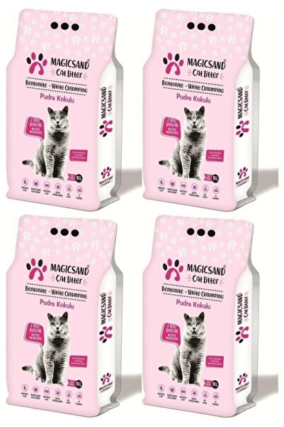 magicsand İnce Taneli Bebek Pudralı Kedi Kumu 10 lt 4 Adet
