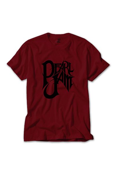 Z zepplin Ρετρό κόκκινο μπλουζάκι Pearl Jam