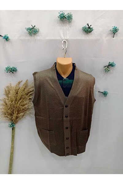 Sel Tekstil Men's Anti-Pilling Half Fisherman Knitwear Vest