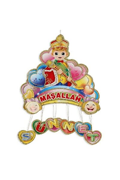 Happyland Sünnet 3d Simli Kapı Süsü Orta Süs Sünnet Süsü