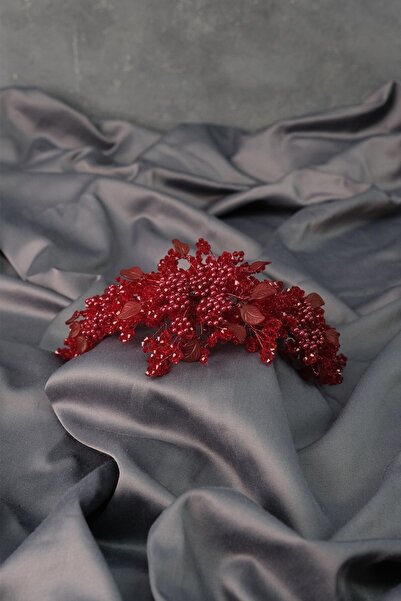 Limelia Accesoriu pentru păr cu coroană de henna de mireasă cu mărgele de per...