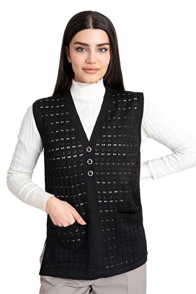 Nacar Anneler Günü Orta Yaş Ve Üzeri Merserize Cepli Düğmeli Rolax Anne Yelek