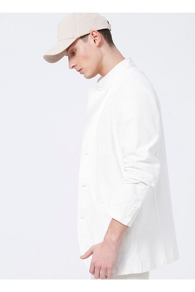 Fabrika Comfort Cm C 250 Regular Fit Plain White Men's Jacket