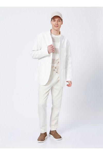 Fabrika Comfort Cm C 250 Regular Fit Plain White Men's Jacket