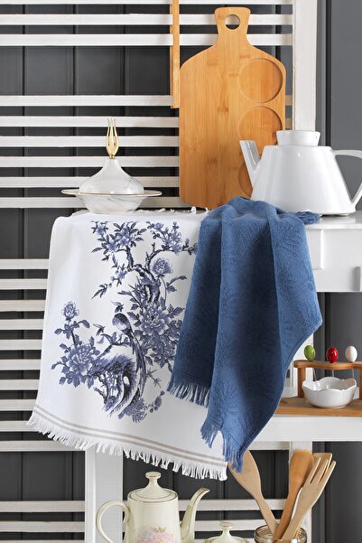 Genel Markalar Cocona Palm Baskılı  Mutfak Havlu Seti