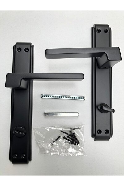 İyem Sofuoğlu Lüx Aynalı Kapı Kolu ( Wc - Banyo ) Sağ El Açılan Mat Siyah - Garantili