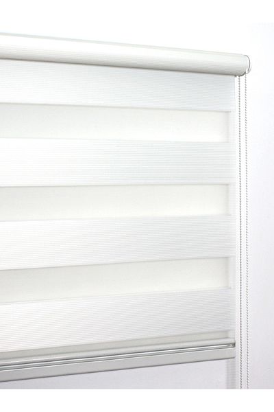 buperde White Micro Pleated Micro Pleated Zebra Roller Blinds