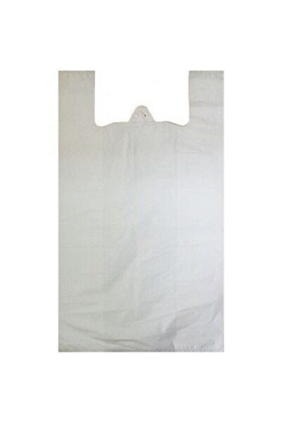 Mçb Group Büyük Boy Beyaz Atlet Market Alışveriş Çöp Poşeti Hışır Poşet 2kg Plastik Torba Büyük