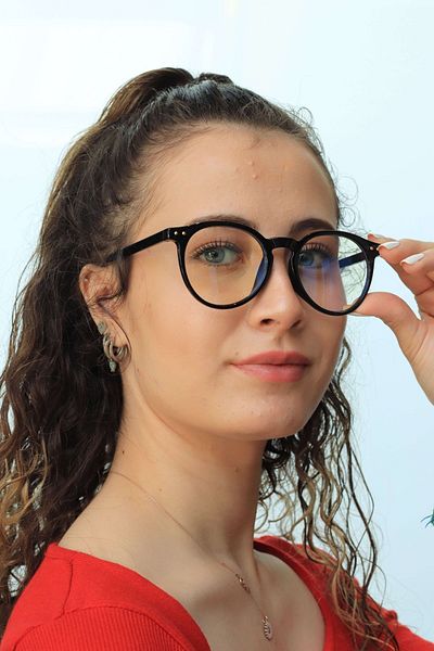 LOOKUP Blue Light Protected Glasses Blue Block Unisex Oval Frame Transparent Glass Women Men Unisex