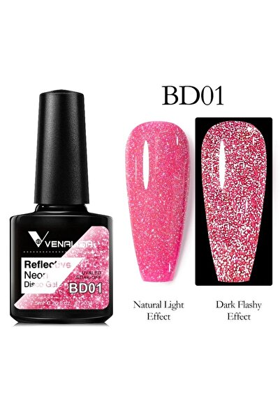 Venalisa Disko Kalıcı Oje 7,5ml Uv Led Reflective Flash Disco Gel Polish Bd01