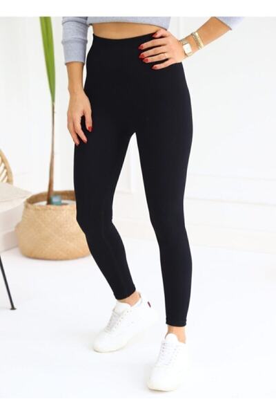 Giral Women's Brown High Waist Ribbed Leggings