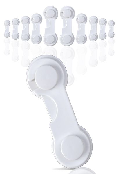 İdeal Baby 10 Pieces of Security Lock - Door Lock for Children's Drawer, Cabinet, Kitchen, Office and Living Room