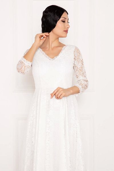 PULLIMM Lace Turvakar Sleeve Midi Evening Dress 13255