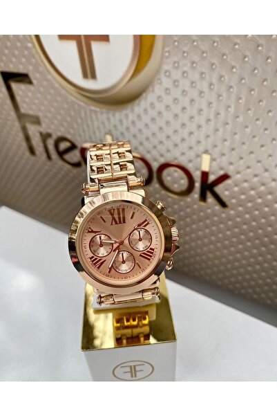 ÇENÇEN Sevgili Çift Gold Çelik Kasa Analog Kol Saati