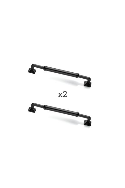 ARON Piramit Rustik Kulp (2 ADET) Mat Siyah Mobilya Vestiyer Çekmece Mutfak D...