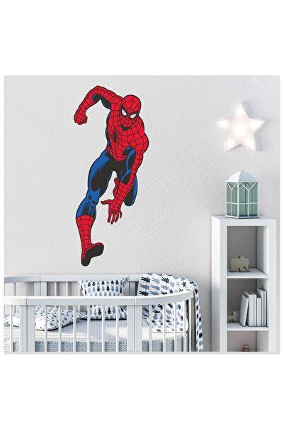 Sticker Sepetim Koşan Spiderman - Örümcek Adam Iı Dekoratif Çocuk Odası Duvar Sticker Duvar Süsü