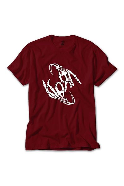 Z zepplin Κόκκινο μπλουζάκι Korn Bone Hand Grey T-shirt