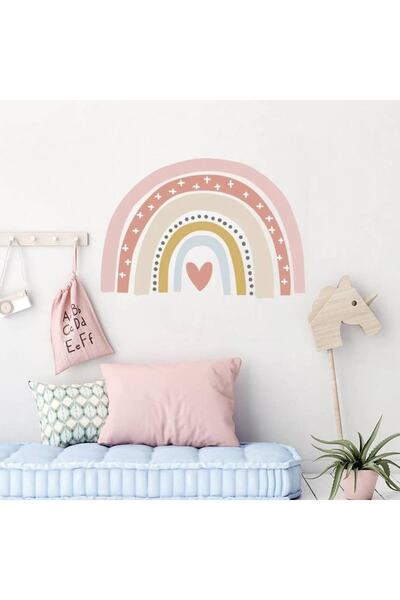 Sticker Sepetim Αυτοκόλλητο τοίχου παιδικού δωματίου Καρδιά και πουά Μαλακό π...