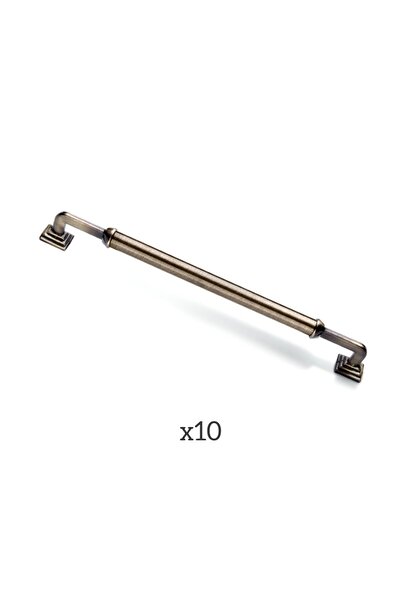 ARON (10 ADET) Piramit Rustik Kulp Antik Sarı Tv Ünite Mutfak Dolap Mobilya Kulpu 224mm