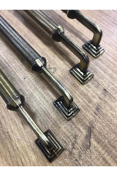 ARON (10 PCS) Pyramid Rustic Handle Antique Yellow TV Unit Kitchen Cabinet Furniture Handle 160mm