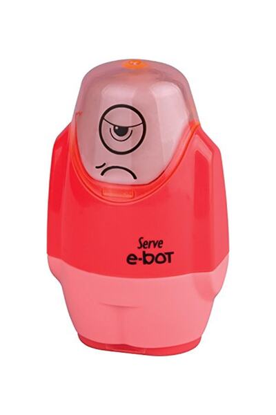 Serve Μάρκα: E-bot Ακονιστήρι μολυβιών με γόμα, Έντονο κόκκινο, Κατηγορία: Γόμες