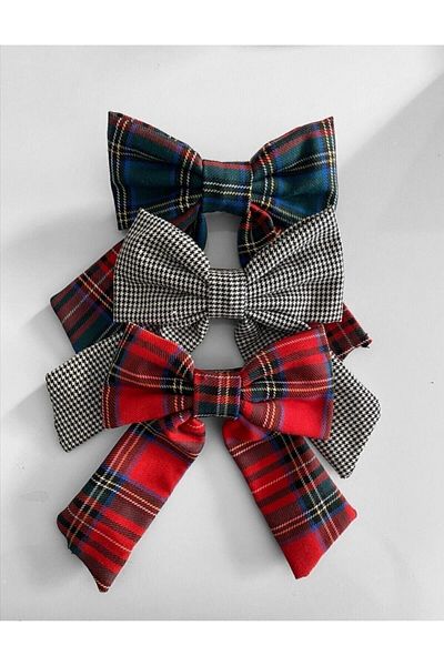 Mathilda Aksesuar Plaid Hairpin Set