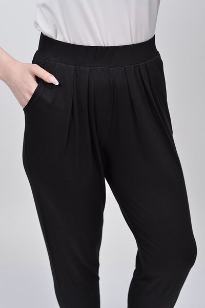 TUSSE بنطلون فيسكوز مقاس كبير - لون خالص