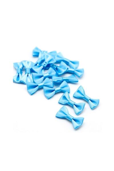 Hyd Saten Kurdela 20 Adet Papyon Mavi Süs Malzemesi Düğün Mevlüt Nişan Bebek Hediyelikleri