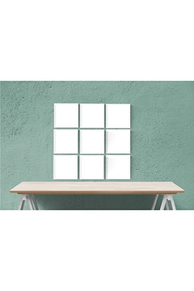 MARMARA SANAT DEKORATİF TABLO & ÇERÇEVE 9 Lu 10x10 Cm Beyaz Kolaj Fotoğraf Re...