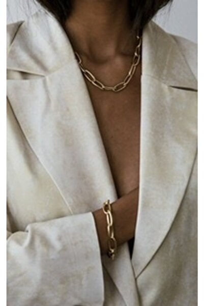 Ryden Silver Color Necklace Bracelet Set