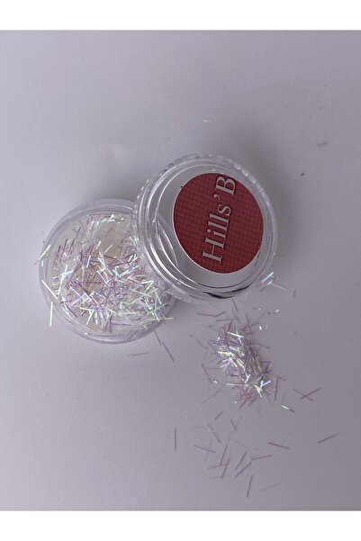 HillsButik 07 White Angel Glitter Beyaz Yansımalı Çubuk Pul