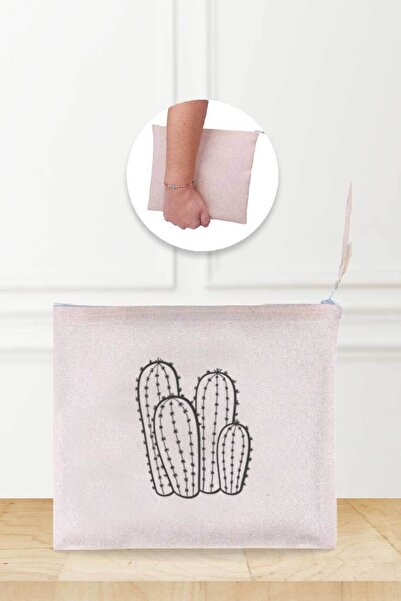 Gizeo Concept Косметичка з малюнком кактуса з льону