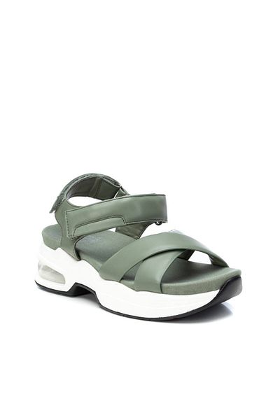 XTI Sandalette - Grün - Flacher Absatz