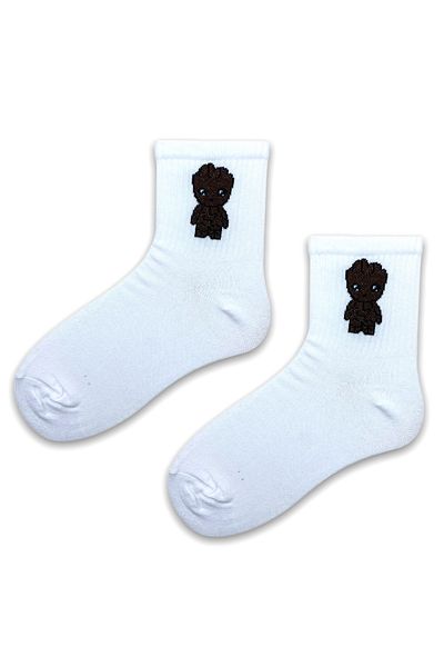 Esinti 4 Ζεύγη Unisex Socket College Κάλτσες Κάλτσες με πολύχρωμα σχέδια 4 τεμαχίων