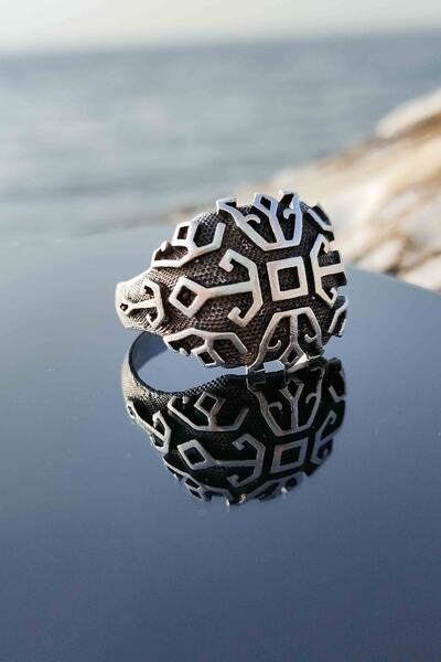 TREND COLLECTİON Labirent Şövalye Model Gümüş Kaplama Ayarlanabilir Erkek Yüzük