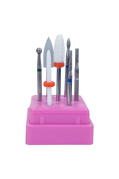 Francheska Electric Nail File Ceramic / diamond 7 Pieces Mix Milling Cutter Set