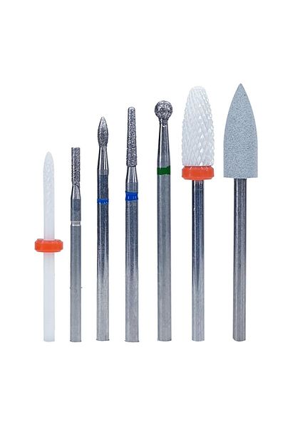 Francheska Electric Nail File Ceramic / diamond 7 Pieces Mix Milling Cutter Set