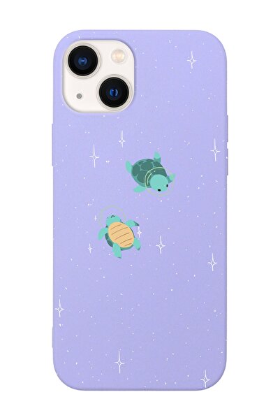 shoptocase Iphone 13 Uyumlu Kaplumbağalar Tasarımlı Lasman Telefon Kılıfı