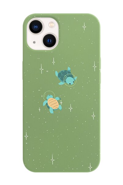 shoptocase Iphone 13 Uyumlu Kaplumbağalar Tasarımlı Lasman Telefon Kılıfı