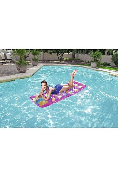 BESTWAY Deniz Yatağı Dik Yastıklı Bardaklı Yatak 188x71 cm - 43014