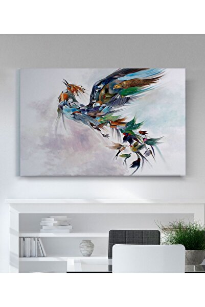 StellaStore Anka Kuşu Renkli Kanvas Tablo